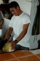 Making coconut drinks
